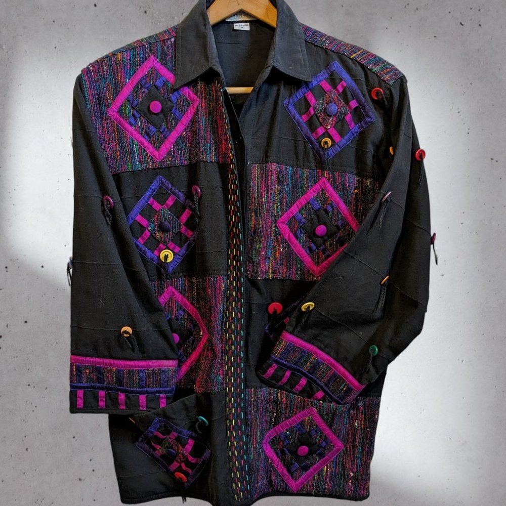 Yak Magik Vintage Jacket 90s Wearable Art From Nepal